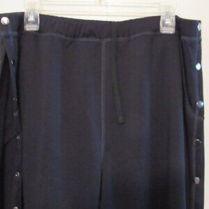 Renova Medical Wear Tearaway Pants Adult XL Black Post Surgery Side Snaps
